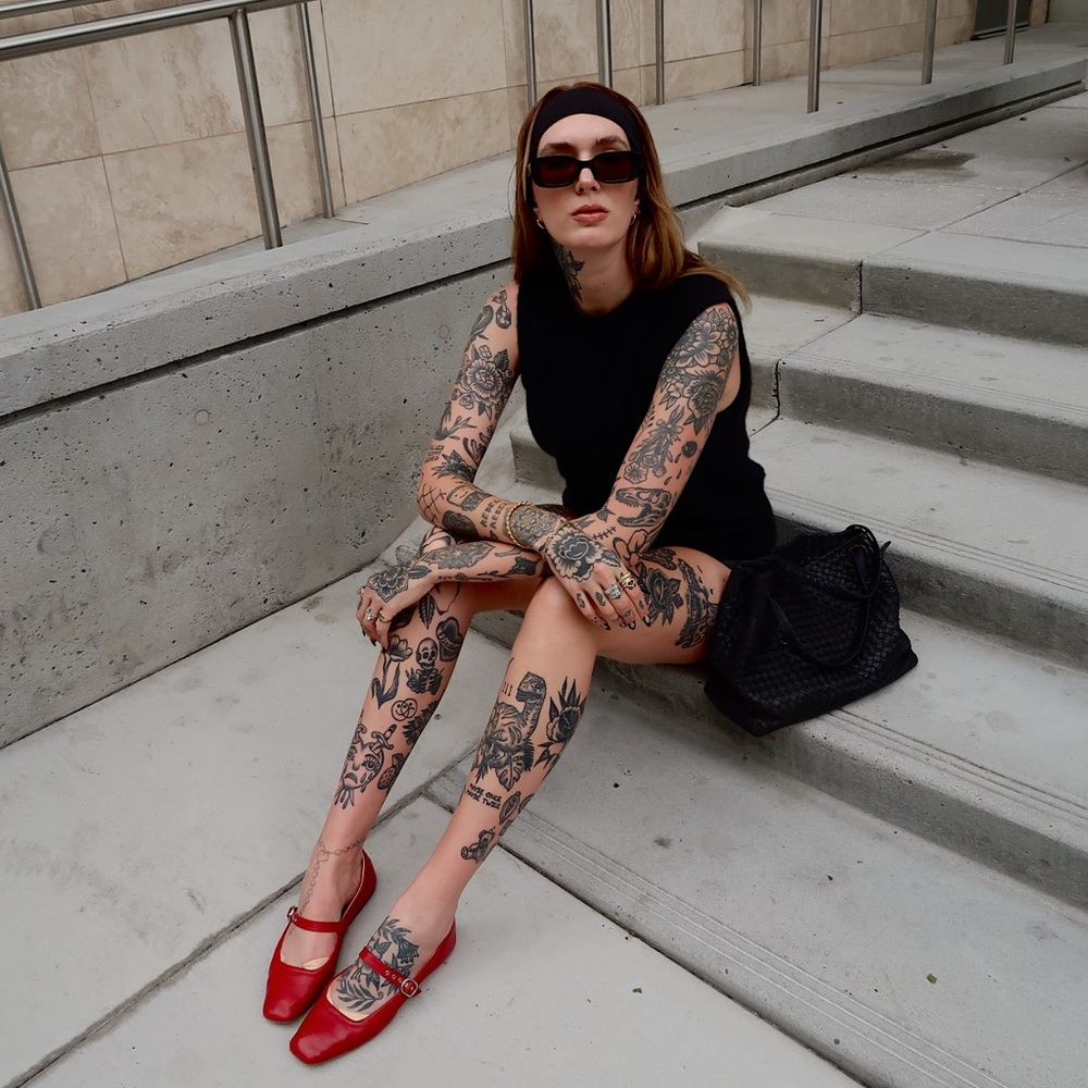 Dolce vita red ballet flats